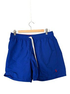 Polo Ralph Lauren Blue Swim Trunks Logo Beach L